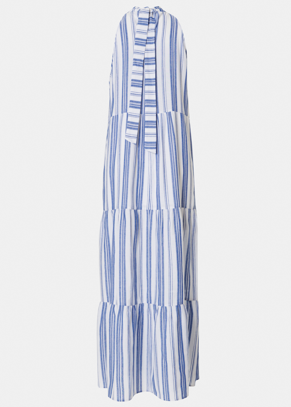Striped Halter Neck Maxi Dress